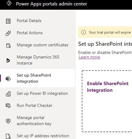 Power Apps Portal Admin Center